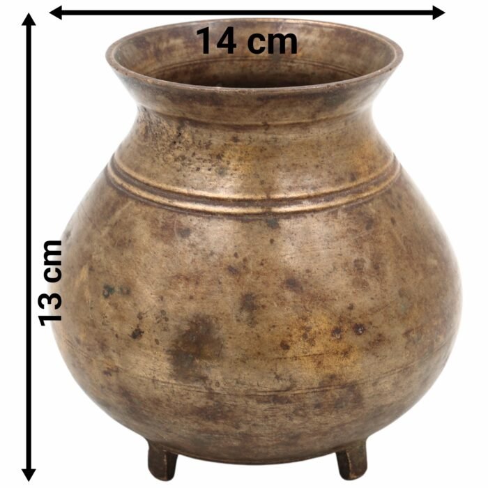 bhunes antique brass loota, lota poja cambu, water loota, jal lota, poja cambu, lotiya, gangajali stoup,gold, 5 inch, 1 piece