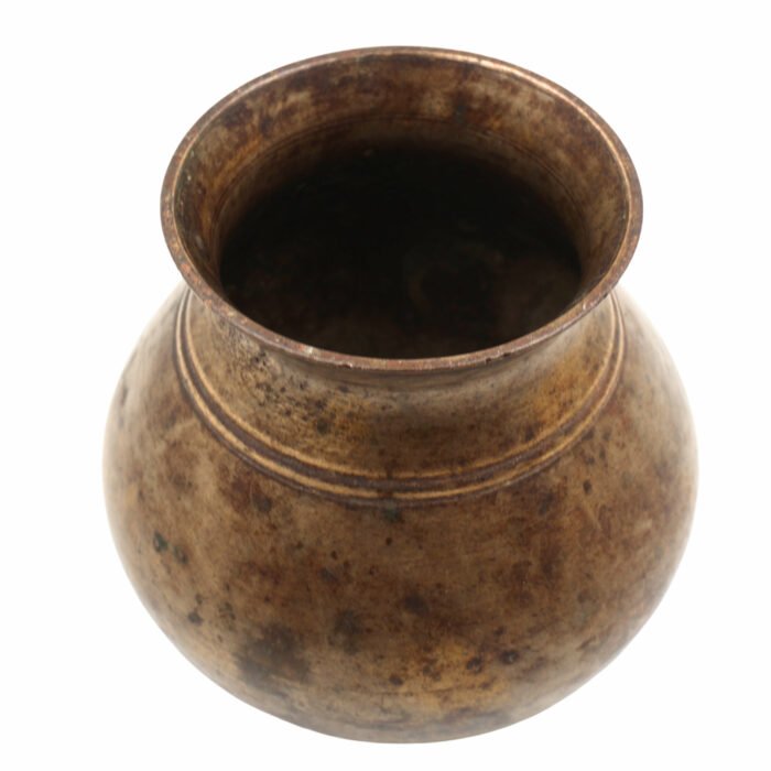 bhunes antique brass loota, lota poja cambu, water loota, jal lota, poja cambu, lotiya, gangajali stoup,gold, 5 inch, 1 piece