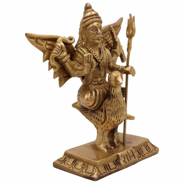 bhunes brass lord shani dev idol – handcrafted sani dev murti for mandir, temple & home décor,gold, 4.5 inch, 1 piece