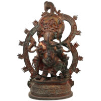 Handcrafted Brass Ganesha Idol | Ganapati Vinayaka Murti | Vighnaharta Siddhivinayak Statue for Home Temple Decor & Gifts,Brown, 20.5 Inch, 1 Piece - Image 2
