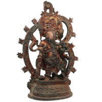 Handcrafted Brass Ganesha Idol | Ganapati Vinayaka Murti | Vighnaharta Siddhivinayak Statue for Home Temple Decor & Gifts,Brown, 20.5 Inch, 1 Piece - Image 3