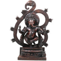 Handcrafted Brass Ganesha Idol | Vinayaka Ganpati Murti | Vighnaharta Ekadanta Pillaiyar Statue for Pooja, Home Decor & Gifting,Brown, 17 Inch, 1 Piece - Image 2