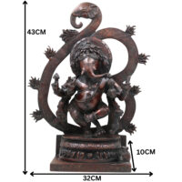 Handcrafted Brass Ganesha Idol | Vinayaka Ganpati Murti | Vighnaharta Ekadanta Pillaiyar Statue for Pooja, Home Decor & Gifting,Brown, 17 Inch, 1 Piece - Image 6