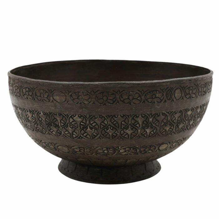 bhunes brass antique vintage measuring bowl – traditional handcrafted kitchen & decorative collectible,black, 4 inch, 1 piece