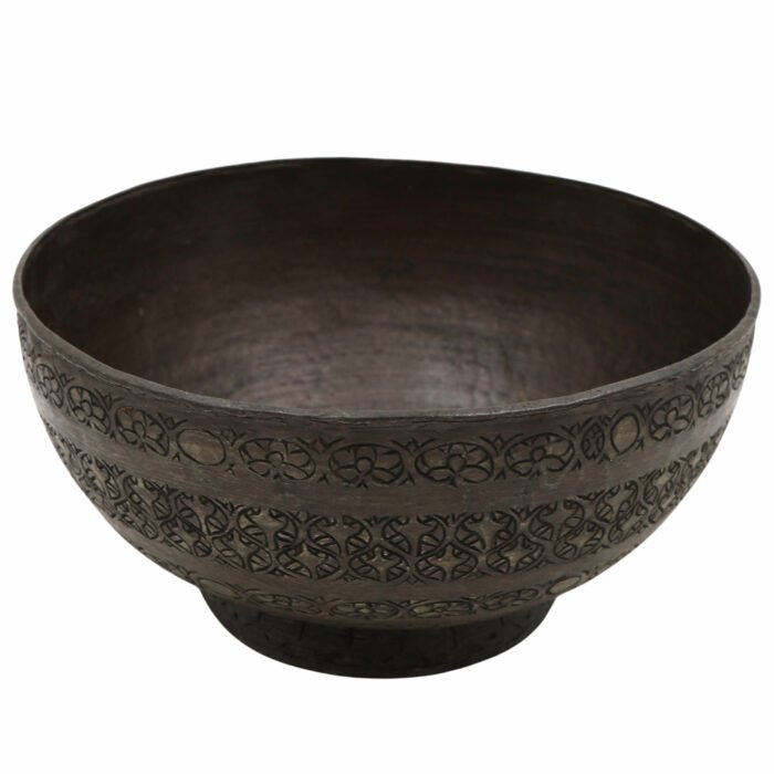 bhunes brass antique vintage measuring bowl – traditional handcrafted kitchen & decorative collectible,black, 4 inch, 1 piece