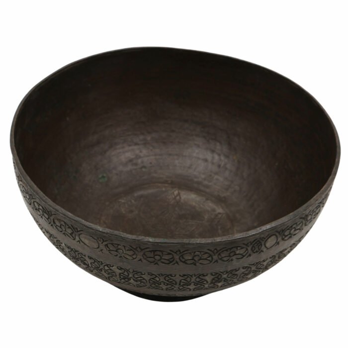 bhunes brass antique vintage measuring bowl – traditional handcrafted kitchen & decorative collectible,black, 4 inch, 1 piece