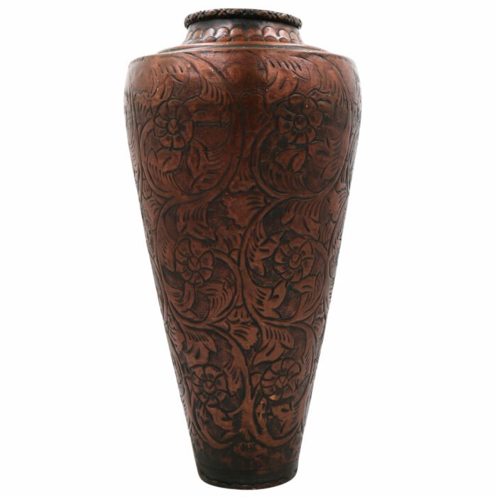 bhunes brass planter pot – handcrafted vintage pittal ka katora for home & garden décor,brown, 14 inch, 1 piece