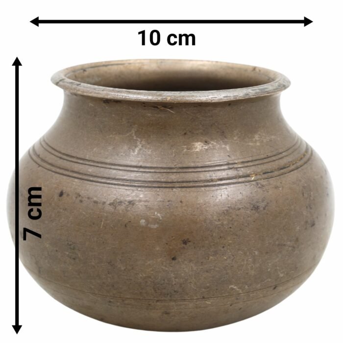 bhunes antique brass loota, lota poja cambu, water loota, jal lota, poja cambu, lotiya, gangajali stoup,gold, 3 inch, 1 piece