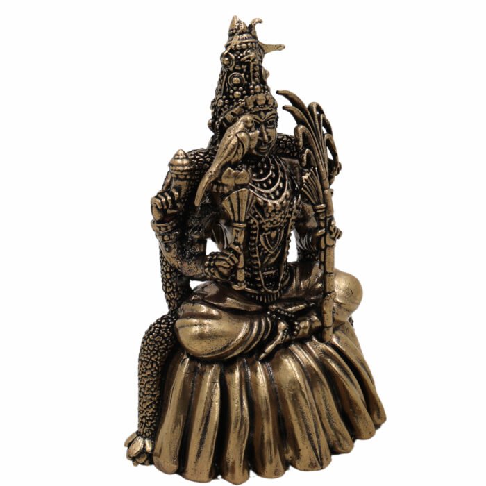 bhunes brass kamakshi idol – handcrafted kamakhya devi, tripura sundari, raja rajeshwari & meenakshi murti for home temple & pooja,gold, 4 inch, 1 piece