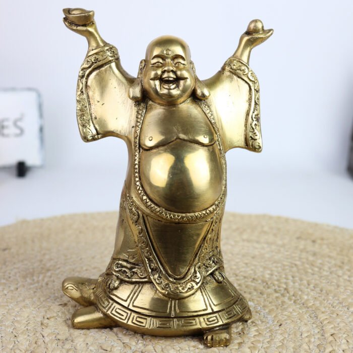 bhunes lord kuber brass, kuber murti brass, kuber statue vastu, kubera, vaishravana, kubera, brass kuber idol |kuber murti, brass kuber statue,gold, 8.5 inch, 1 piece