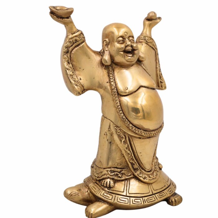 bhunes lord kuber brass, kuber murti brass, kuber statue vastu, kubera, vaishravana, kubera, brass kuber idol |kuber murti, brass kuber statue,gold, 8.5 inch, 1 piece