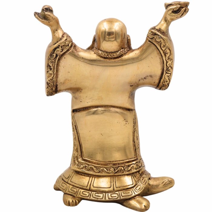 bhunes lord kuber brass, kuber murti brass, kuber statue vastu, kubera, vaishravana, kubera, brass kuber idol |kuber murti, brass kuber statue,gold, 8.5 inch, 1 piece