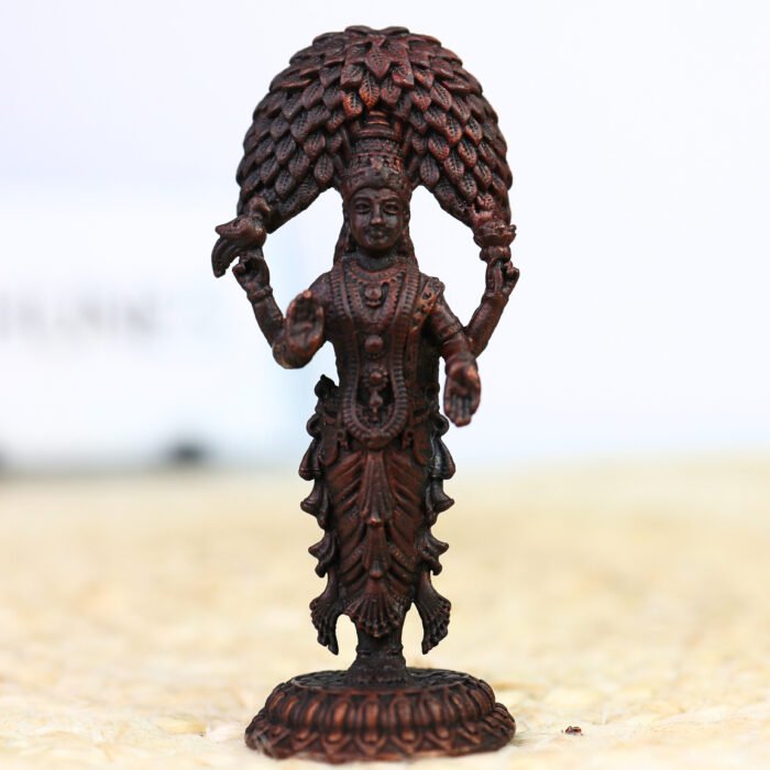 bhunes copper vasavi kanyaka parameshwari devi idol – divine goddess statue for home, temple & pooja décor,brown, 3 inch, 1 piece