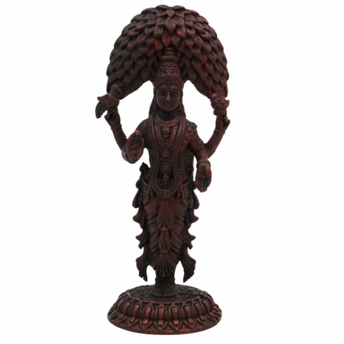 bhunes copper vasavi kanyaka parameshwari devi idol – divine goddess statue for home, temple & pooja décor,brown, 3 inch, 1 piece