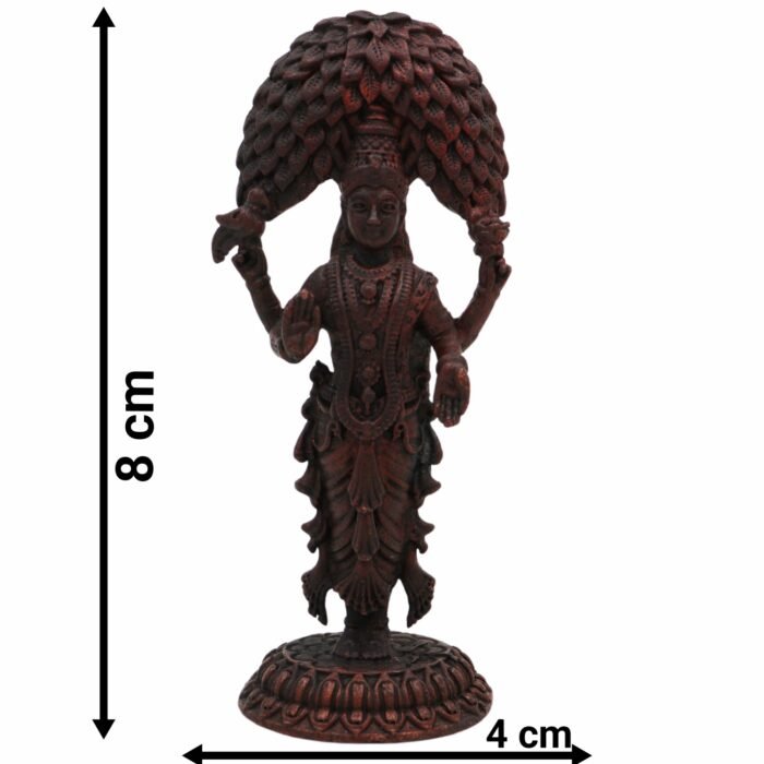 bhunes copper vasavi kanyaka parameshwari devi idol – divine goddess statue for home, temple & pooja décor,brown, 3 inch, 1 piece