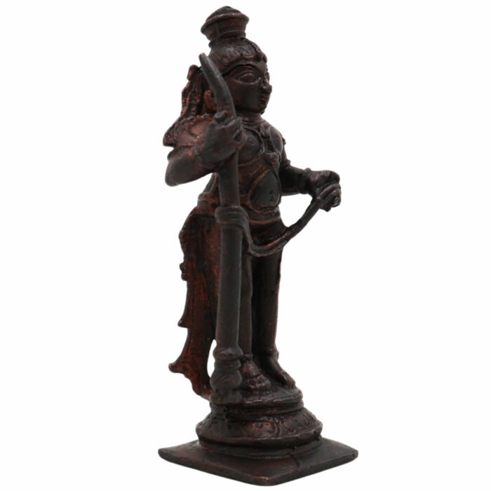 bhunes copper udupi krishna idol – antique bala krishna murti | handcrafted govinda statue for pooja & décor,brown, 3 inch, 1 piece