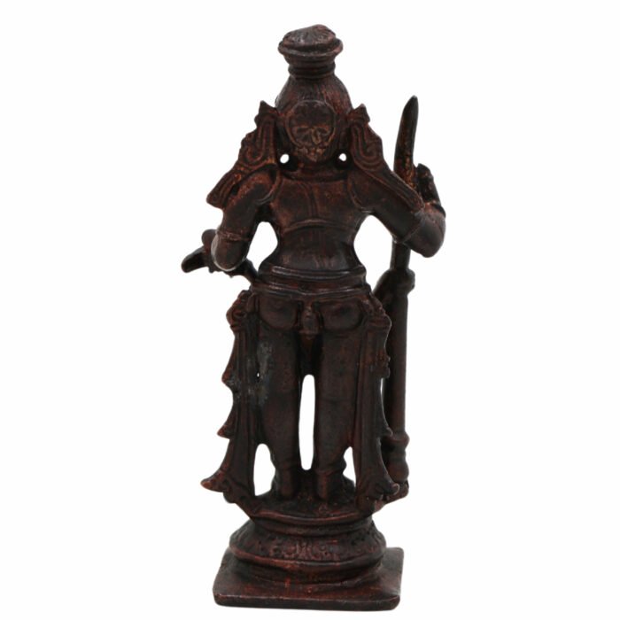 bhunes copper udupi krishna idol – antique bala krishna murti | handcrafted govinda statue for pooja & décor,brown, 3 inch, 1 piece