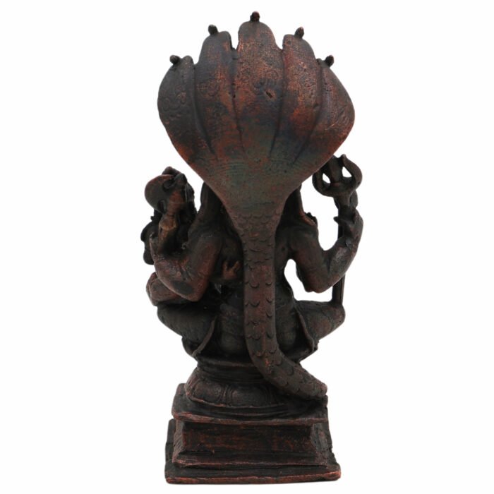 bhunes copper shiva parvati idol – handcrafted mahadev & maa parvati murti for home, temple & puja décor,brown, 5.5 inch, 1 piece