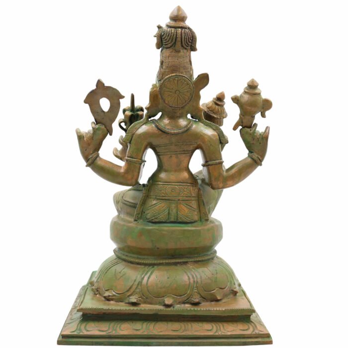 bhunes bronze panchaloha raja rajeshwari idol – handcrafted chola art devi silai for temple & home worship,brown, 13.5 inch, 1 piece