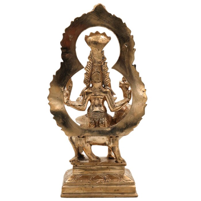 bhunes bronze panchaloha mariyamma sitting on lion – adhi shakti idol | chola art divine goddess sculpture,gold, 9 inch, 1 piece