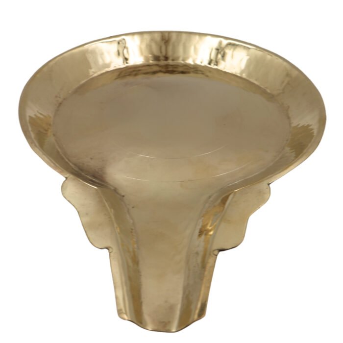 bhunes brass abhishek patra plate – sacred somasutra peetam for puja & ritual offerings,gold, 1 inch, 1 piece