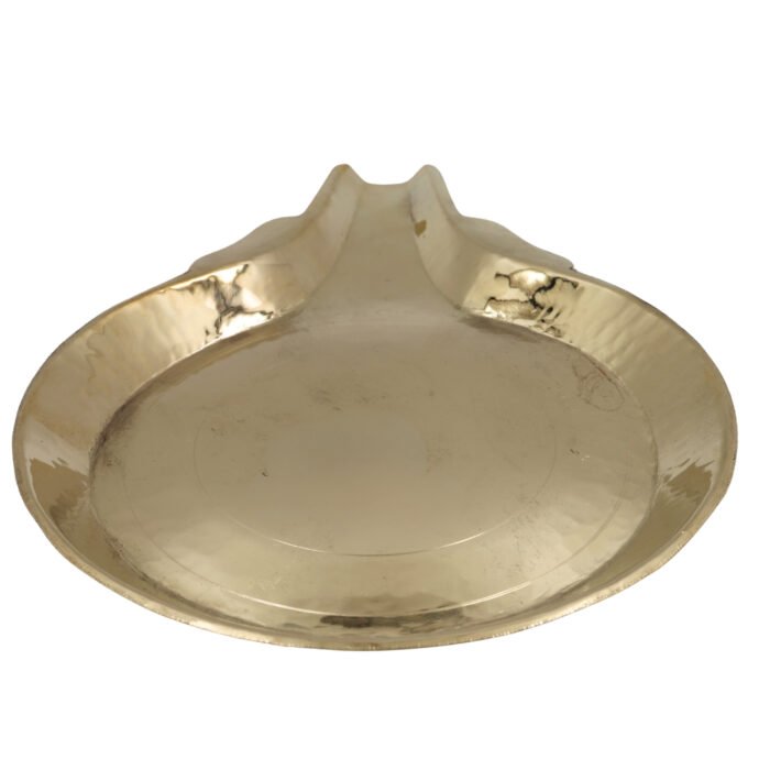 bhunes brass abhishek patra plate – sacred somasutra peetam for puja & ritual offerings,gold, 1 inch, 1 piece