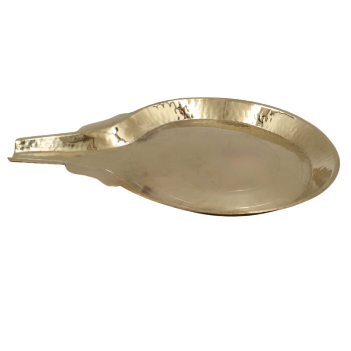 bhunes brass abhishek patra plate – sacred somasutra peetam for puja & ritual offerings,gold, 1 inch, 1 piece