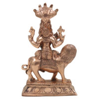 Bronze Handmade Pratyangira Devi Idol, Panchaloha Simhamukhi Statue for Temple & Home Decor | Chola Art Sculpture, Gold, 6.5 Inch, 1 Piece - Image 5