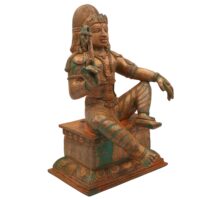 Bronze Handcrafted Panchaloha Ayyanar | Tamil Village Guardian Deity | Dharma Shasta | Kaaval Deivam | Shree Sastha Idol for Temple & Home, Gold, 12 Inch, 1 Piece - Image 3