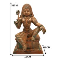 Bronze Handcrafted Panchaloha Ayyanar | Tamil Village Guardian Deity | Dharma Shasta | Kaaval Deivam | Shree Sastha Idol for Temple & Home, Gold, 12 Inch, 1 Piece - Image 6