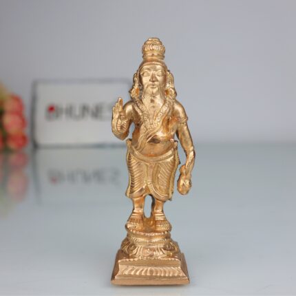 Handcrafted Bronze Agastya Idol
