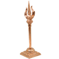 Bronze Handcrafted Trishul of Lord Shiva | Panchaloha Shiva Trident | Kanchu Trishul for Pooja, Vastu & Temple Decor, Gold, 12.5 Inch, 1 Piece - Image 5