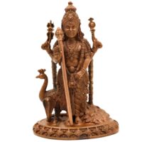 Handcrafted Bronze Murugan Idol, Panchaloha Subramanya Statue, Skanda Velan Deity Sculpture, Chola Art South India Murugan, Brown, 4 Inch, 1 Piece - Image 2