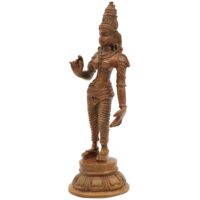 Bronze Handmade Parvati Idol | Panchaloha Uma Gauri Mahadevi Statue | Chola Art Shakti Sculpture for Home & Temple, Gold, 4 Inch, 1 Piece - Image 4