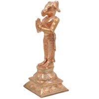 Bronze Handcrafted Prajapati Daksha Idol, Lord Brahma Murti, Panchaloha/Vedic Sculpture, Chola Art Temple & Pooja Statue, Gold, 5.5 Inch, 1 Piece - Image 4