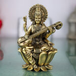 Brass Saraswati Idol