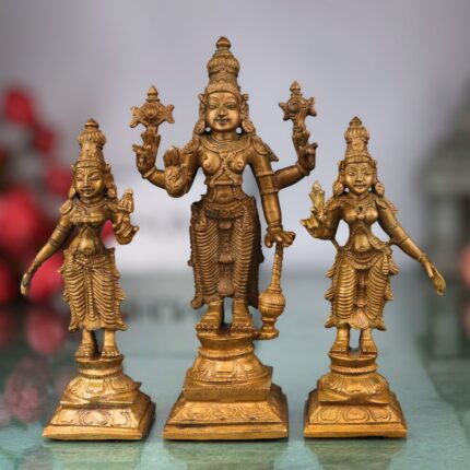 Vishnu with Sri Devi & Bhu Devi