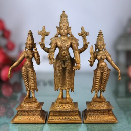Vishnu with Sri Devi & Bhu Devi