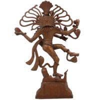 Brass Large Nataraja Idol | Handcrafted Lord Shiva Dancing Murti for Pooja, Temple & Home Decor, Brown, 21 Inch, 1 Piece - Image 5