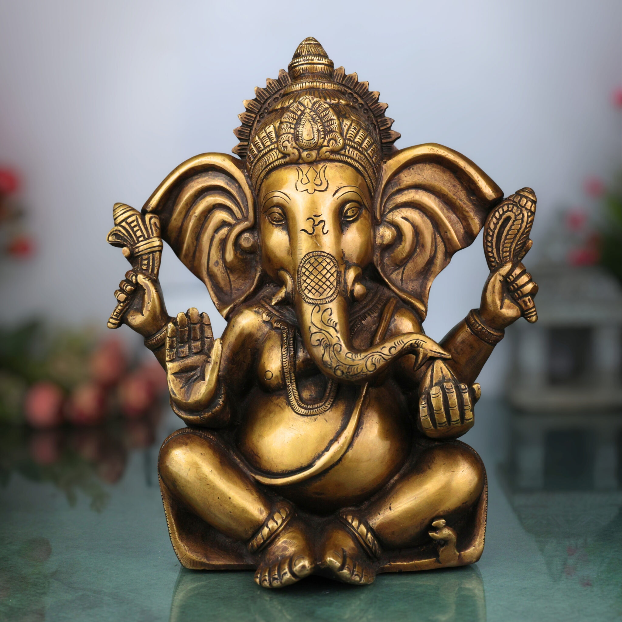 BHU4442A Brass Ganesha Idol