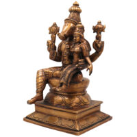 Brass Varahalakshmi Idol, Handcrafted Murti, Goddess Varalakshmi Statue for Pooja, Home Decor & Spiritual Gifts, Gold, 10 Inch, 1 Piece - Image 4