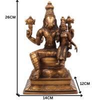 Brass Varahalakshmi Idol, Handcrafted Murti, Goddess Varalakshmi Statue for Pooja, Home Decor & Spiritual Gifts, Gold, 10 Inch, 1 Piece - Image 6
