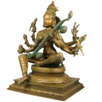 Bronze Handcrafted Matangi Idol | Maa Matangi / Matangi Devi / Shri Matangi Murti | Panchaloha / Chola Art Statue for Puja & Home Decor, Brown, 23.5 Inch, 1 Piece - Image 4