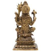 Brass Small Kamakshi Idol, Rajarajeswari Murti, Pratima, Vigraham, Bhagwati Statue for Pooja, Home Decor & Spiritual Gifts, Gold, 3 Inch, 1 Piece - Image 5