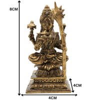 Brass Small Kamakshi Idol, Rajarajeswari Murti, Pratima, Vigraham, Bhagwati Statue for Pooja, Home Decor & Spiritual Gifts, Gold, 3 Inch, 1 Piece - Image 6