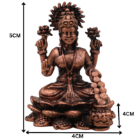 Copper Lakshmi Idol, Tamra Mahalakshmi Murti, Varalakshmi Statue for Pooja, Temple & Home Decor, Brown, 2 Inch, 1 Piece - Image 6