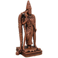 Copper Meenakshi Amman Idol, Madurai Meenatchi Devi Murti, Meenakshi Parvati Statue for Puja, Temple & Home Decor, Brown, 3 Inch, 1 Piece - Image 3