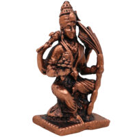 Copper Raja Rajeshwari Idol,Tamra Lalitha Tripura Sundari Devi Statue, Handcrafted Rajarajeshwari Amman Murti for Pooja & Home Decor, Brown, 2.5 Inch, 1 Piece - Image 3