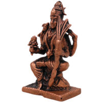 Copper Raja Rajeshwari Idol,Tamra Lalitha Tripura Sundari Devi Statue, Handcrafted Rajarajeshwari Amman Murti for Pooja & Home Decor, Brown, 2.5 Inch, 1 Piece - Image 4