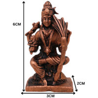 Copper Raja Rajeshwari Idol,Tamra Lalitha Tripura Sundari Devi Statue, Handcrafted Rajarajeshwari Amman Murti for Pooja & Home Decor, Brown, 2.5 Inch, 1 Piece - Image 6